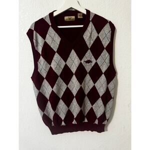 Vesi Sportswear Men's Arkansas Razorback‎ Argyle Sweater Vest Size Medium